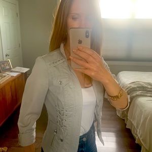 WHBM Light Grey Blazer - Size 2